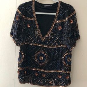 Antilles Batik beaded top